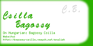 csilla bagossy business card